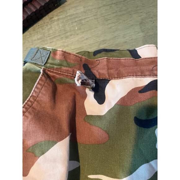 Vintage Woodland Camo Cargo Pants Military Surplus Tactical Utility Trousers - Picture 4 of 9